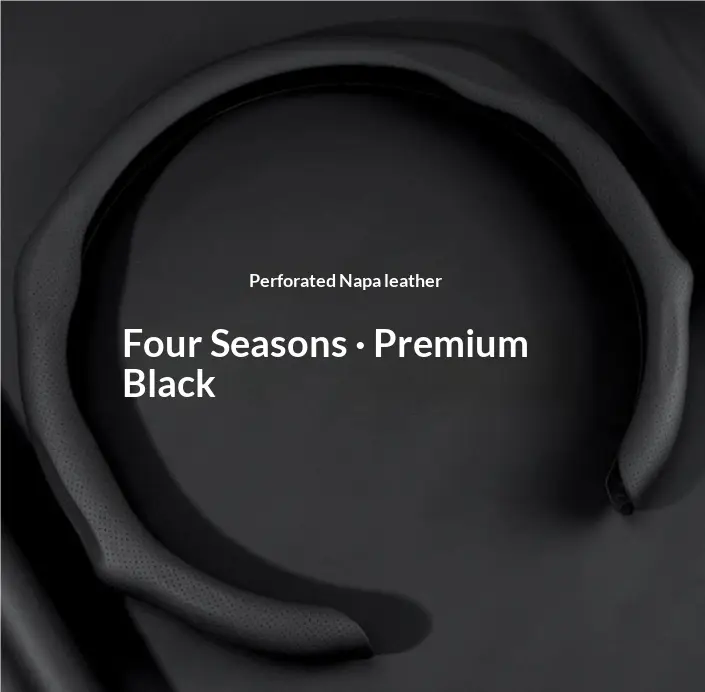 AutumnWinter All-Season Non-Slip, Sweat-Absorbent, Breathable New 5D Round Steering Wheel Cover
