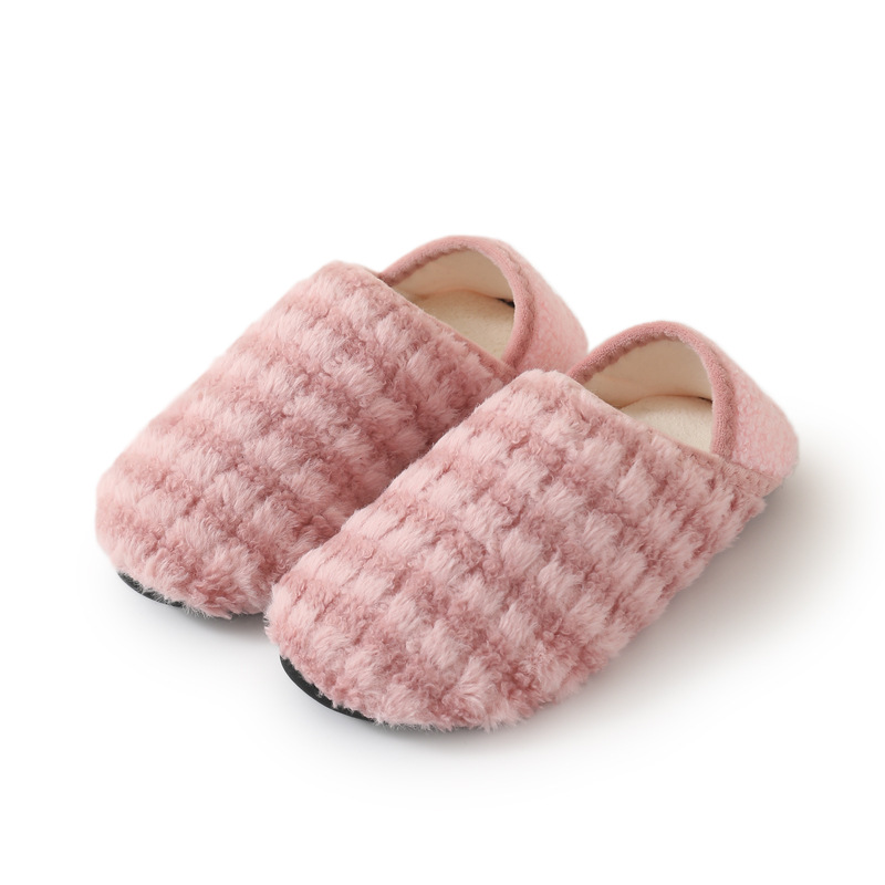 Lightweight Home Slippers Socks Fuzzy Shoes With Fleece Lining Slip-on Style