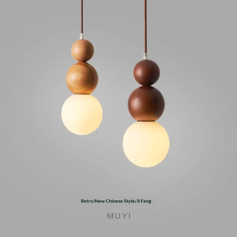 Wabi-sabi-style Guesthouse Single-head Long-string Pendant Light
