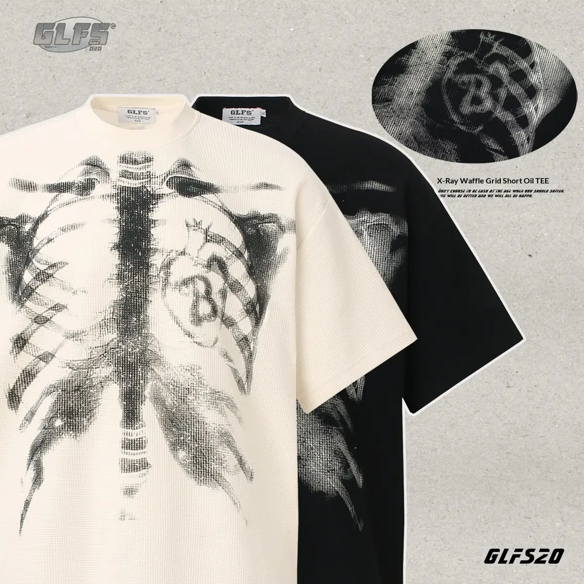 Pound Waffle Frame X-ray Printed Short Sleeved Shirt