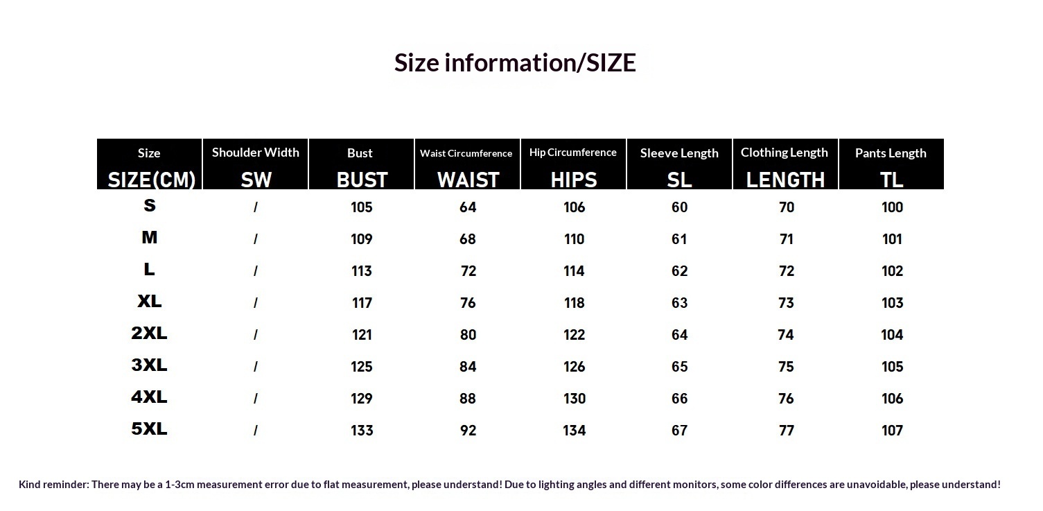 Women's plus size belted shirt set size chart
