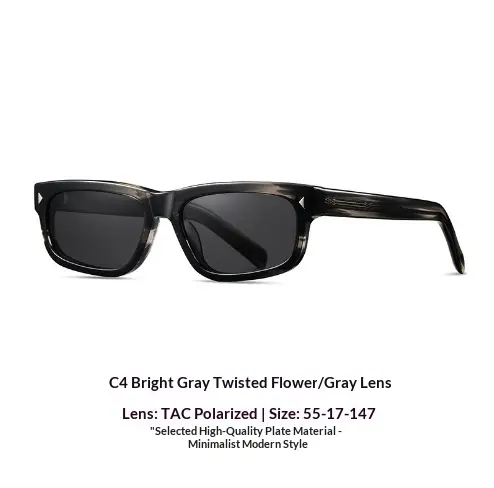 Simple Casual Square-frame Sunglasses With UV Protection And Polarized Lenses