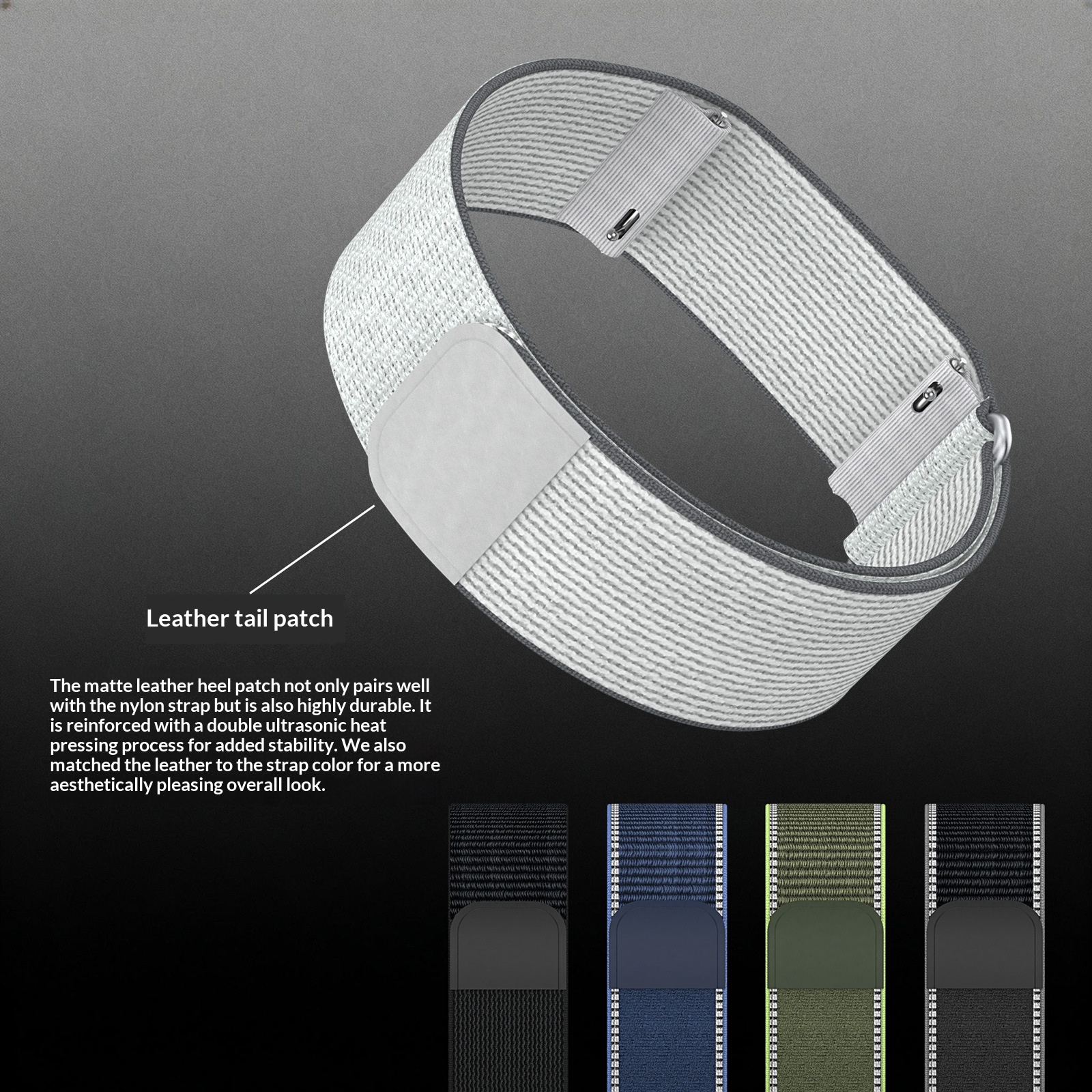 Covered Nylon Loop-style Watch Strap