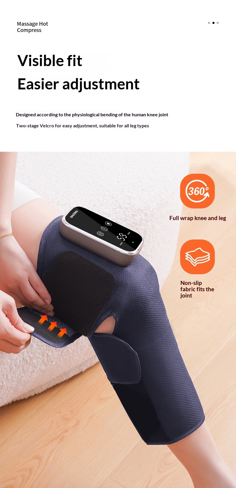 Electric Heated Knee Brace - Adjustable Temperature Warmth Therapy Support for Joint Pain Relief Cold Legs Elderly Use Portable Heat Massage Knee Wrap Aabfdb43 Fc7c 4223 B2eb 6d3555b19eeb Trans