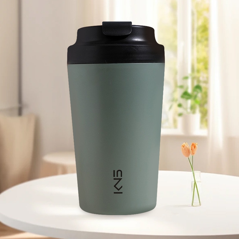 True Ceramic Direct-Drink Portable White Porcelain Insulated Cup