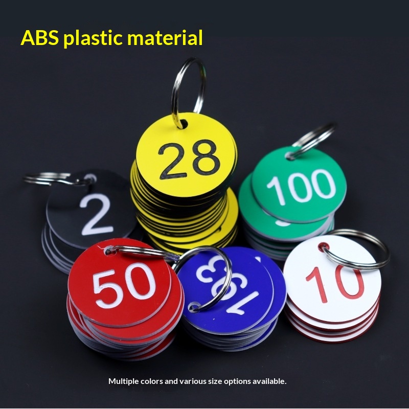 Plastic Keychain Number Tag