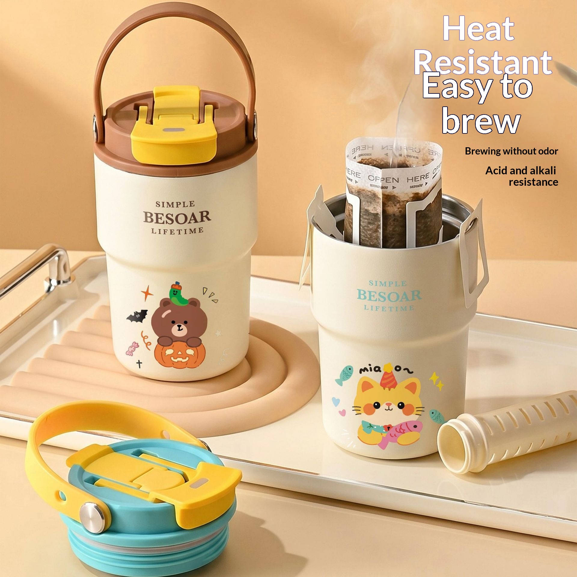 Ceramic-Inner Double-Drink Insulated Coffee Mug — foto 8