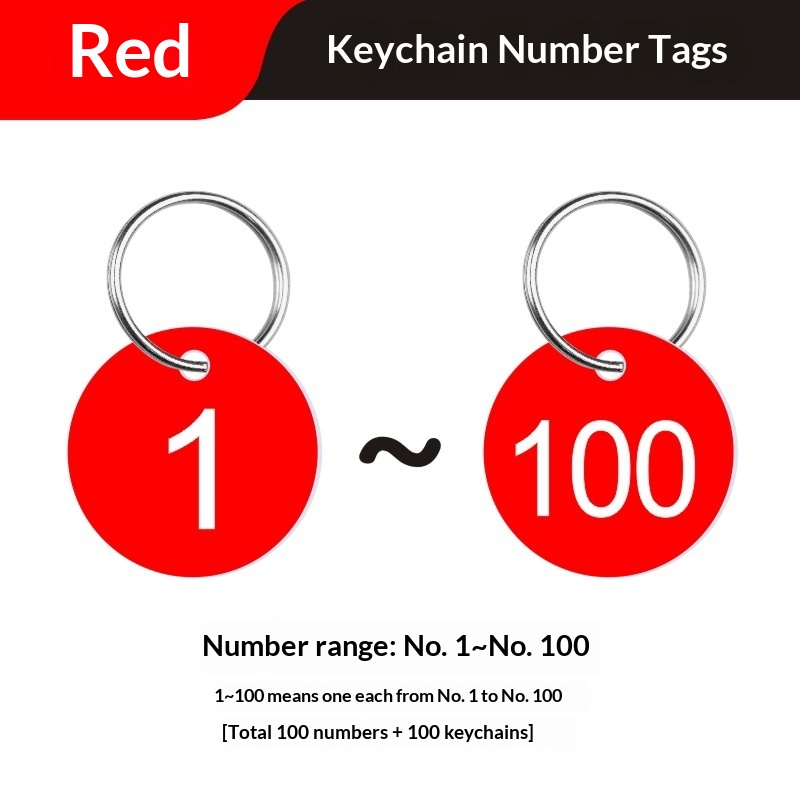 Plastic Keychain Number Tag