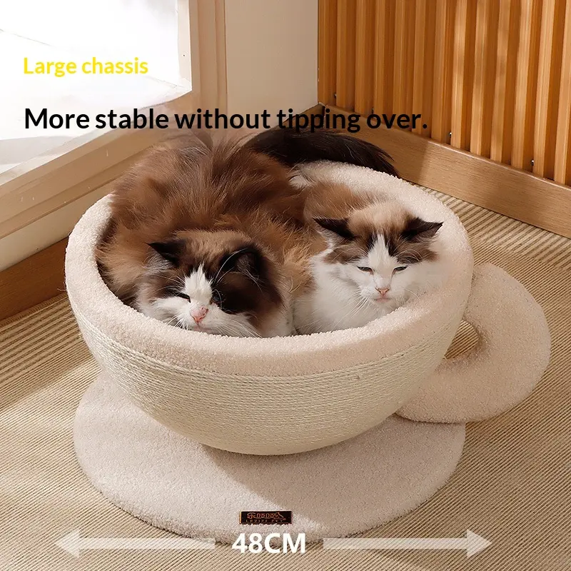 Lint-Free Sisal Rope Cat Scratcher Integrated