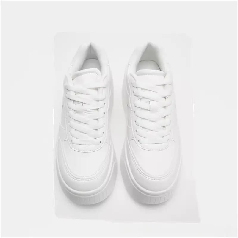 Lightweight Casual White Athletic Shoes For Height Enhancement