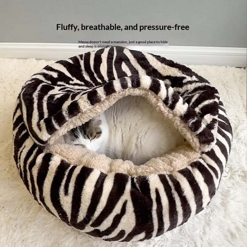 Warm Polar Fleece Nest Covered Bed