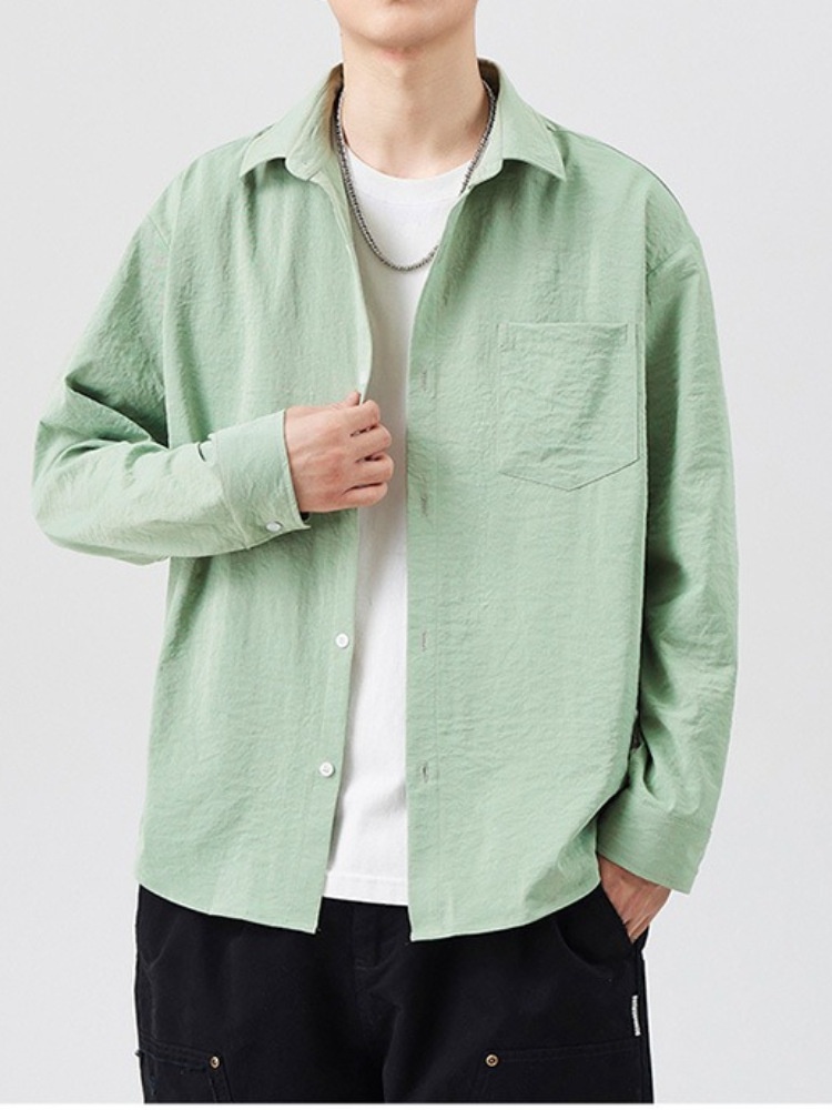 Four-Way Stretch Comfort Youth Shirt Long Sleeve Cardigan Four-Way Stretch Comfort Youth Shirt Long Sleeve Cardigan