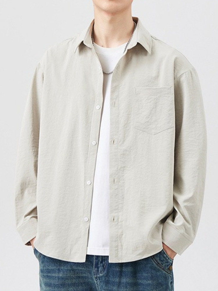 Four-Way Stretch Comfort Youth Shirt Long Sleeve Cardigan Four-Way Stretch Comfort Youth Shirt Long Sleeve Cardigan