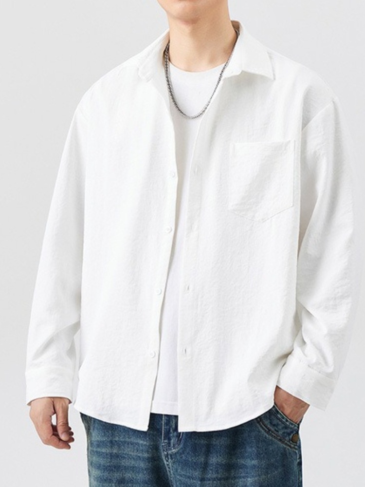 Four-Way Stretch Comfort Youth Shirt Long Sleeve Cardigan Four-Way Stretch Comfort Youth Shirt Long Sleeve Cardigan