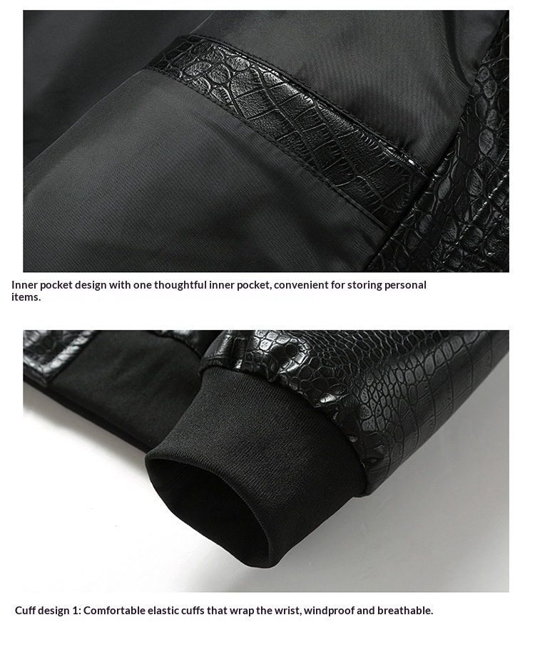 Slim Fit Synthetic Leather Jacket for Men, Ultra-Short Slim Fit Synthetic Leather Jacket for Men, Ultra-Short