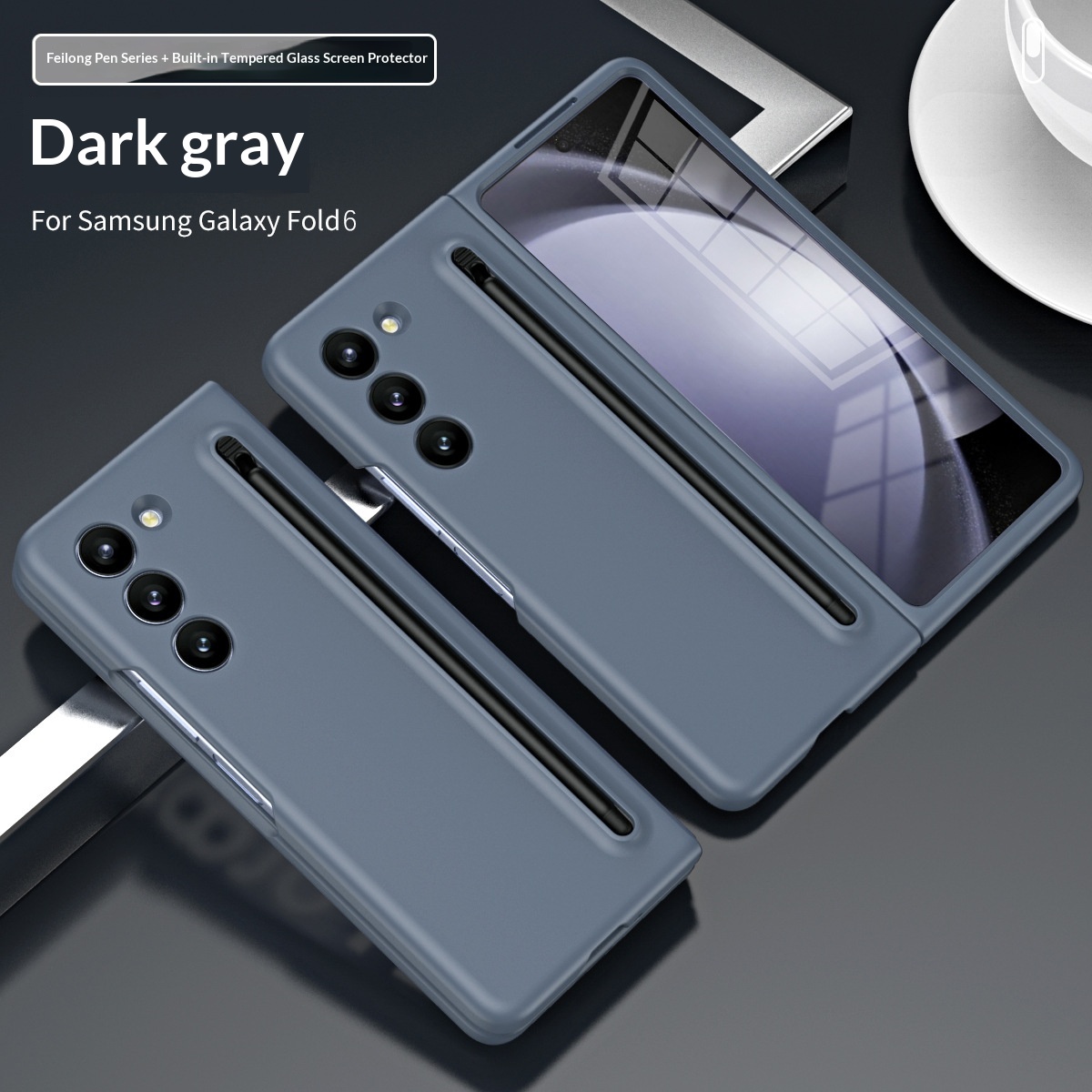 Phone Case With A Skin-feel Hard Shell Pen Slot Storage Strap And Stylus Protection 7