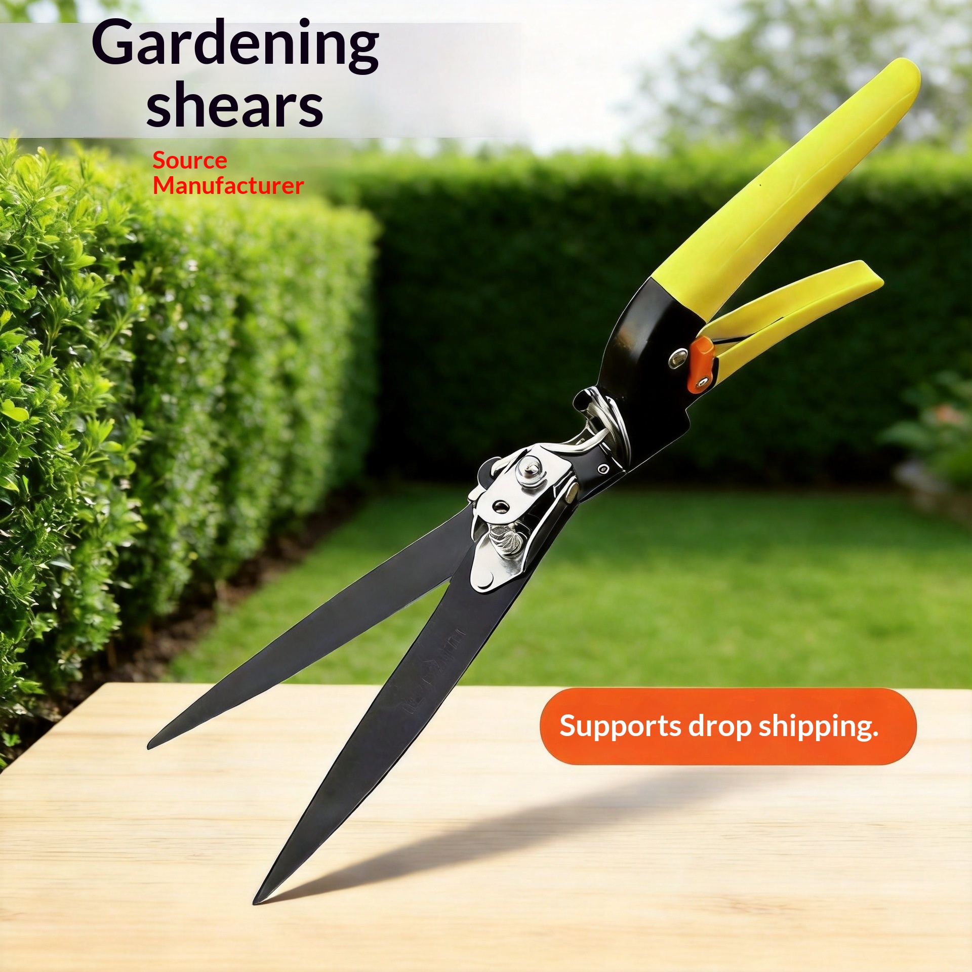 Garden Pruning Shears With A Rotating Branch-cutting Head For Landscaping And Gardening