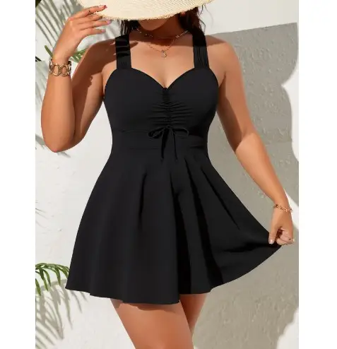 Split Sexy Bikini Conservative Skirt Boxer Pure Desire Beach Swimsuit Women