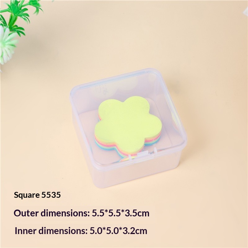 Square Transparent Storage Nail Art And Jewelry Organizer Parts Storage Flip-top Plastic Packaging Box