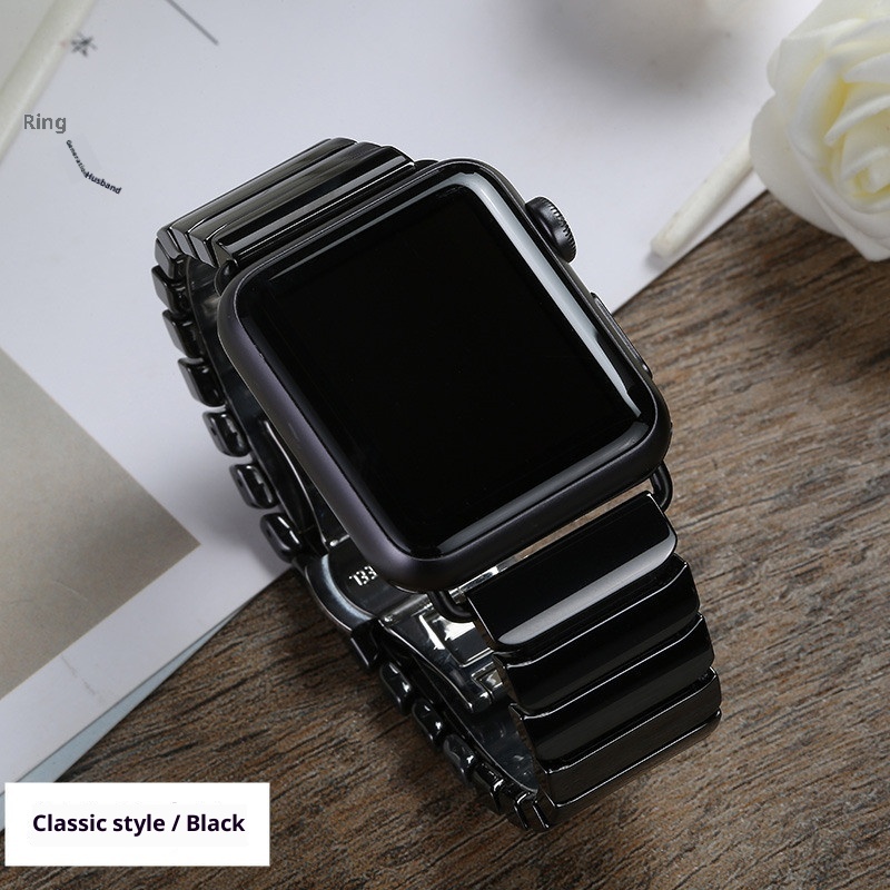 Black And White Ceramic Watch Strap
