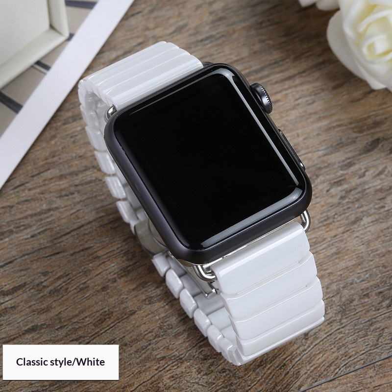 Black And White Ceramic Watch Strap