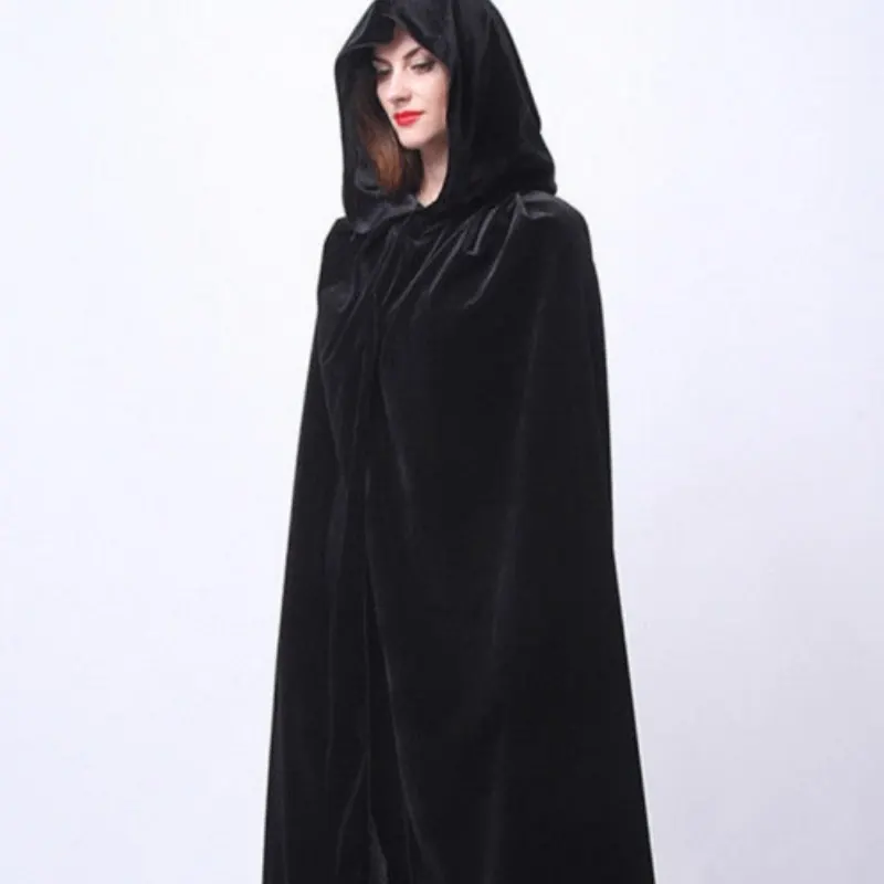 Velvet Thin Black Halloween Cape Cloak