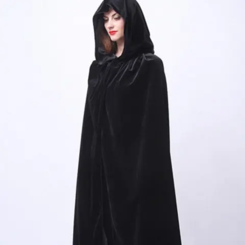 Velvet Thin Black Halloween Cape Cloak