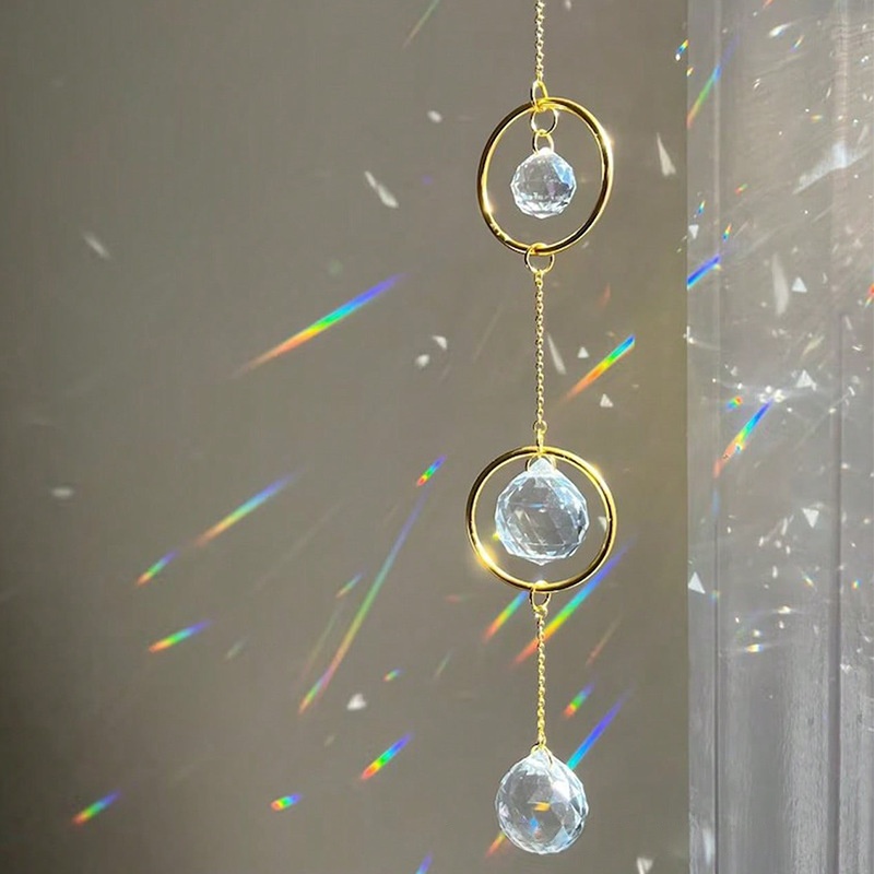 Crystal Wind Chime Sun Catcher Car Pendant