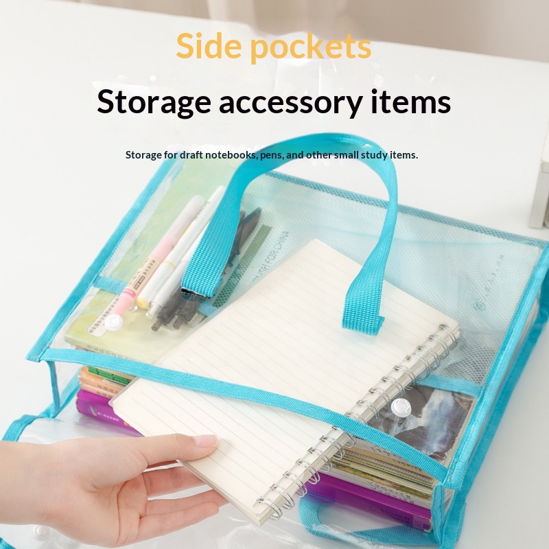 Thickened Waterproof Transparent Document Folder Durable Storage Bag For Work And Organizing