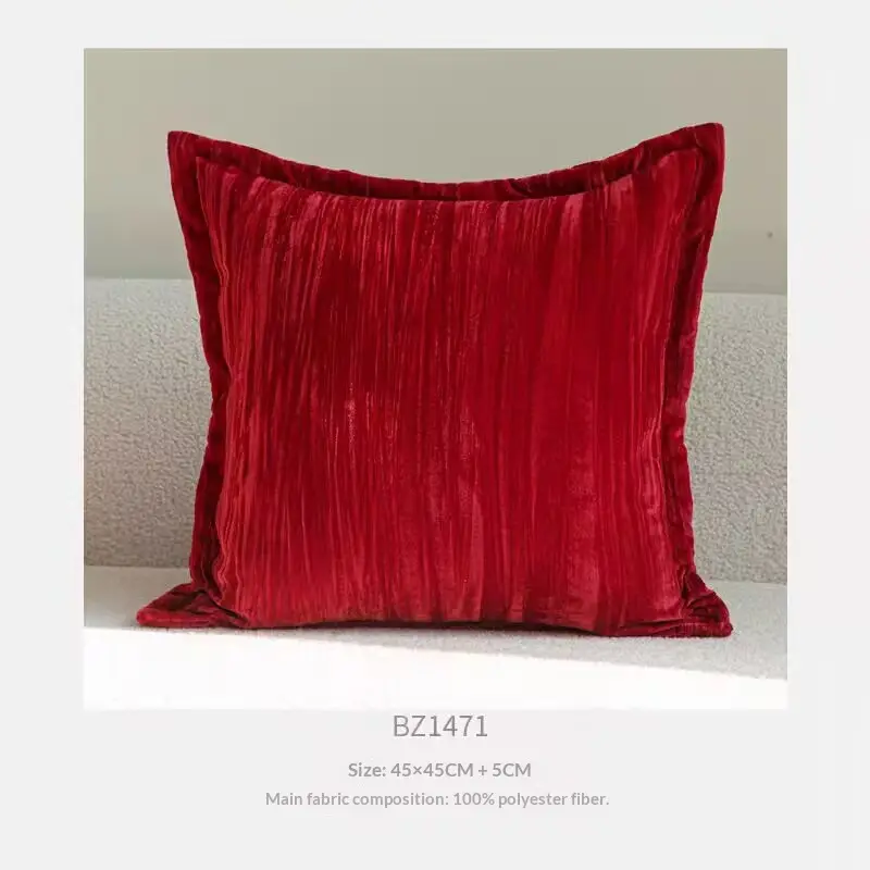 Garden Light-Luxury French-Style Red Living Room Cushion