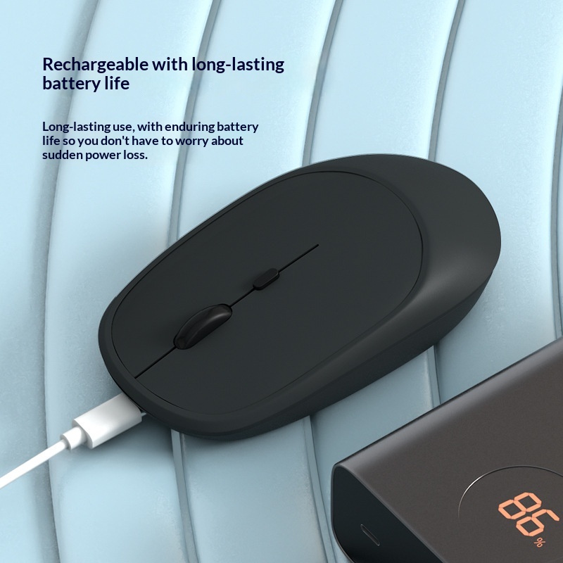 Color-block Bluetooth 24G Dual-mode Rechargeable Wireless Mouse