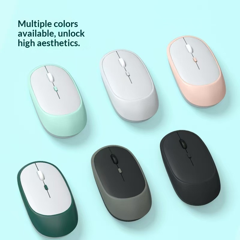 Color-block Bluetooth 24G Dual-mode Rechargeable Wireless Mouse 6