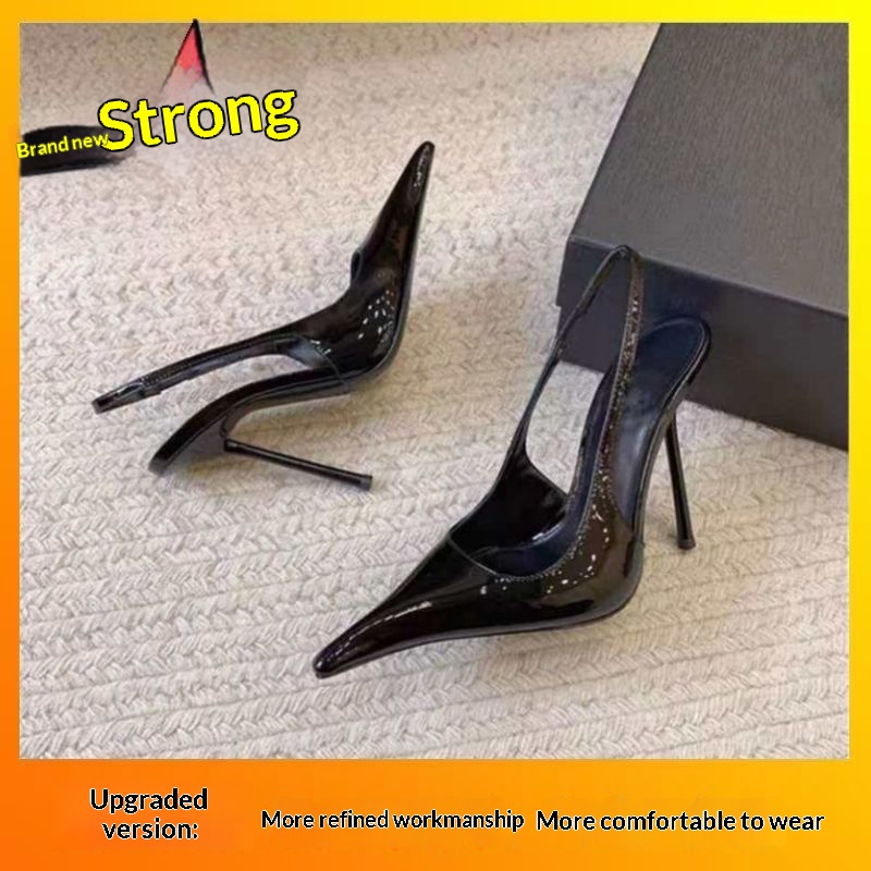 Pointed-Toe Low-Heel Sandals, picture 5 of 6