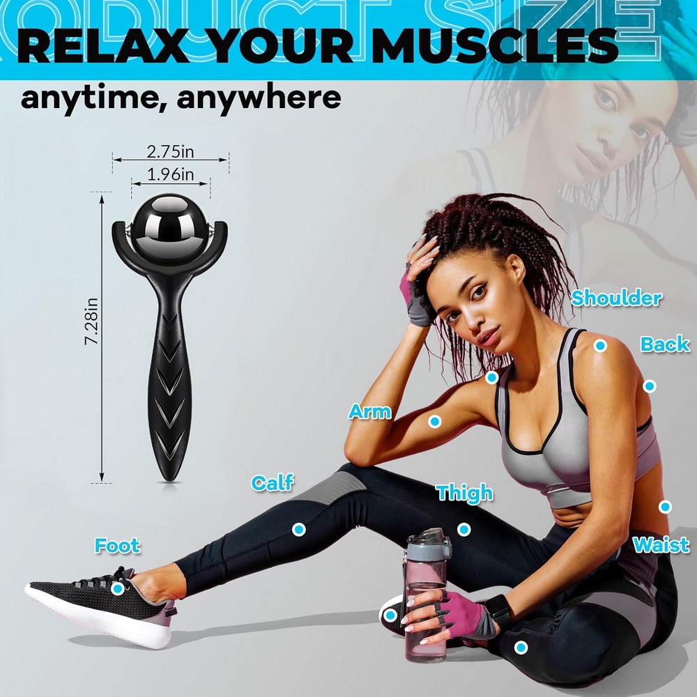Stainless Steel Massage Roller Fitness Hot Cold Therapy Fascia Ball 7