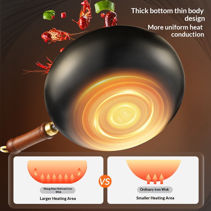 Wang Mazhi Large-capacity Wok Nonstick Home Cooking Pan — foto 7