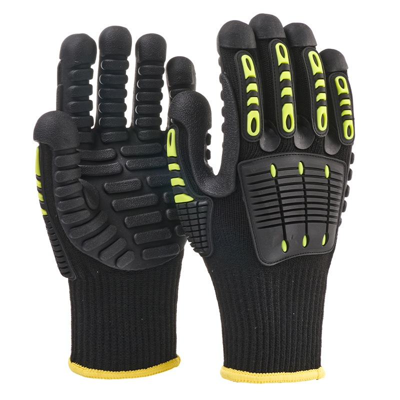 TPR Mechanical Construction Industry Palm Anti-vibration Gloves 3