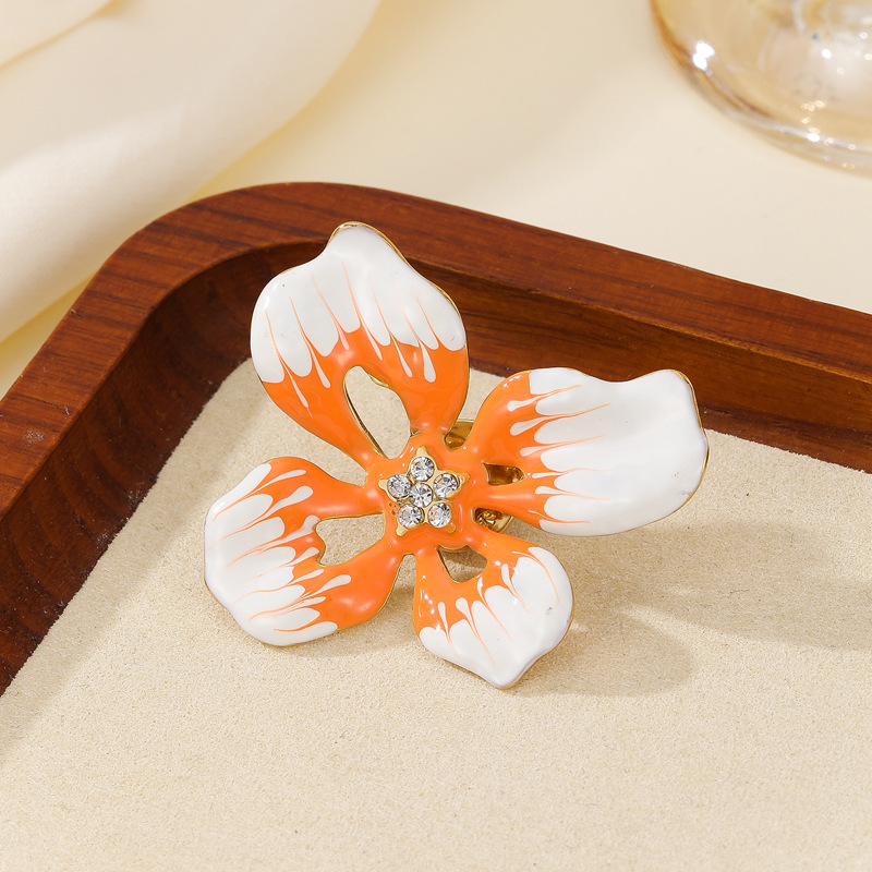 Enamel Flower Brooch, picture 4 of 12