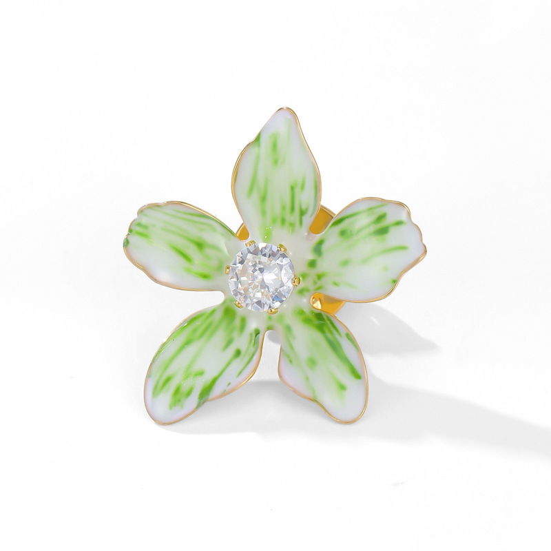 Enamel Flower Brooch, picture 3 of 12