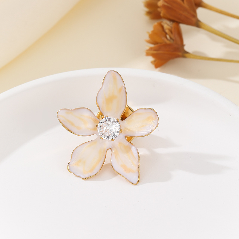 Enamel Flower Brooch, picture 2 of 12