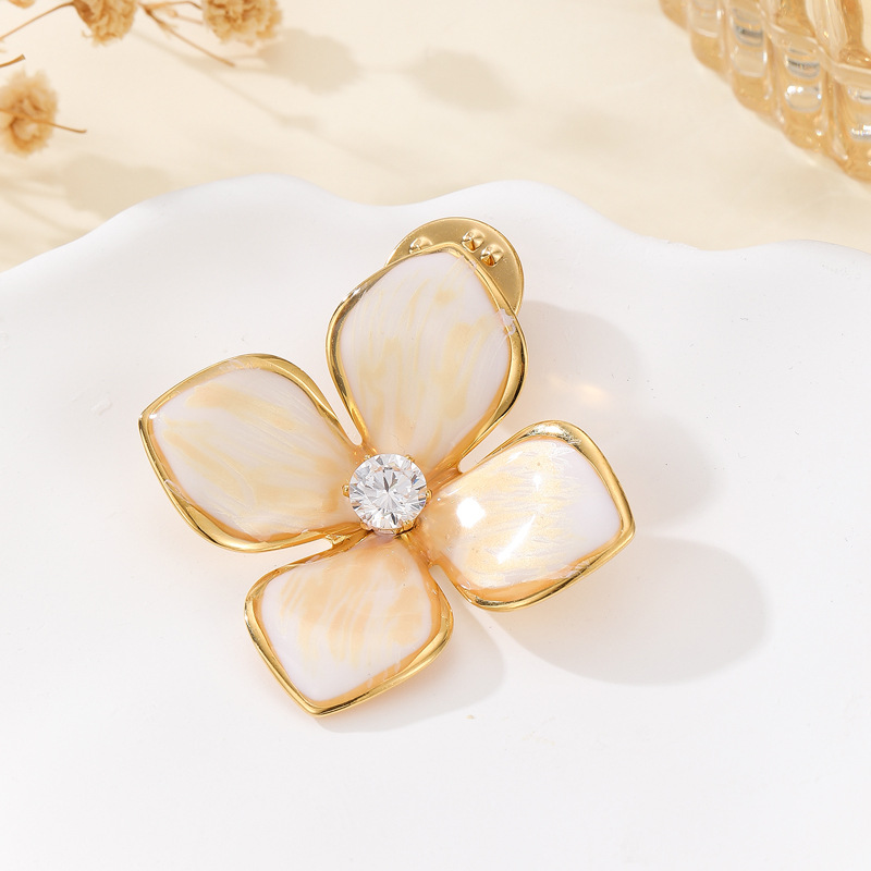 Enamel Flower Brooch, picture 6 of 12