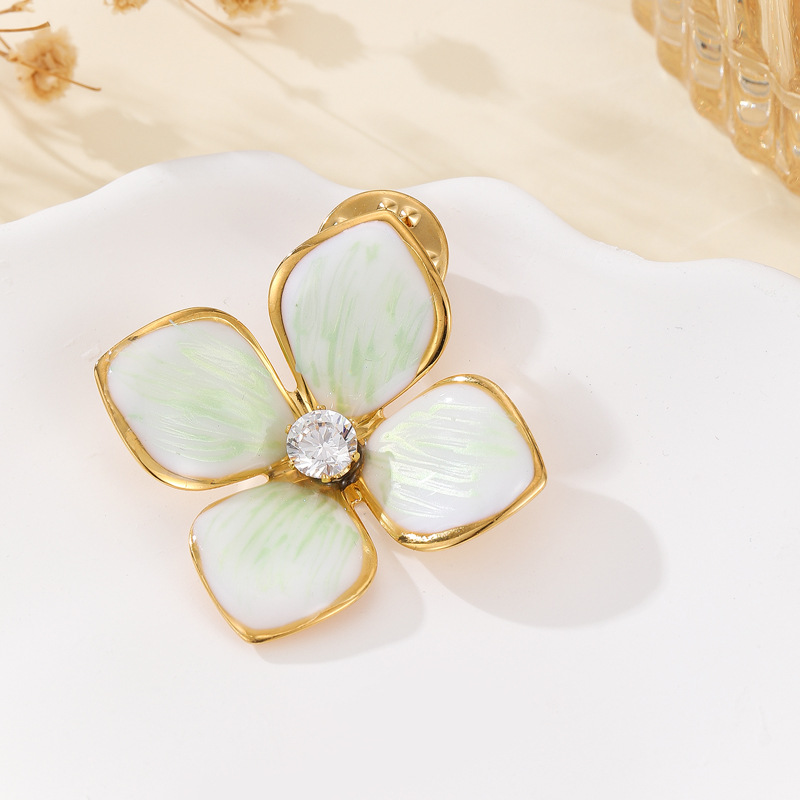 Enamel Flower Brooch, picture 9 of 12