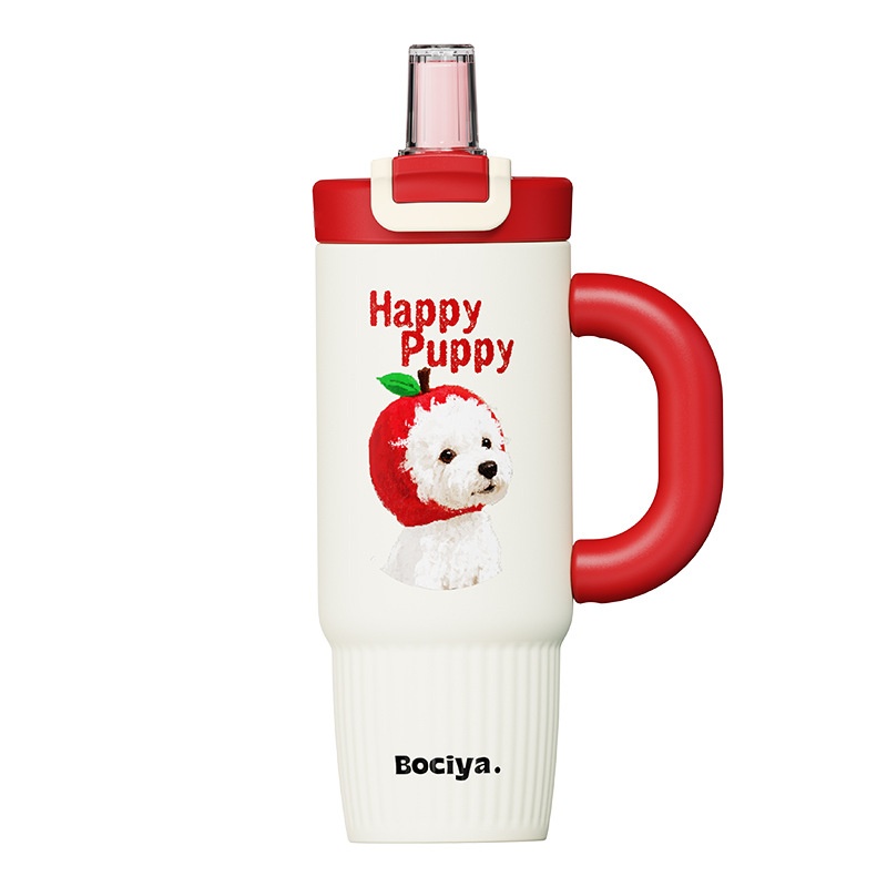 Big Mac Style Straw-top Thermos Large Capacity And Stylish Design