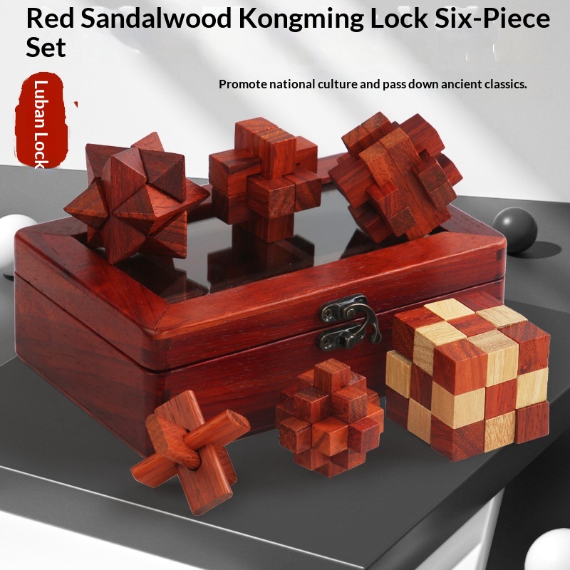 Rosewood Brain Teaser Puzzle Educational Toy For Elementary School Students