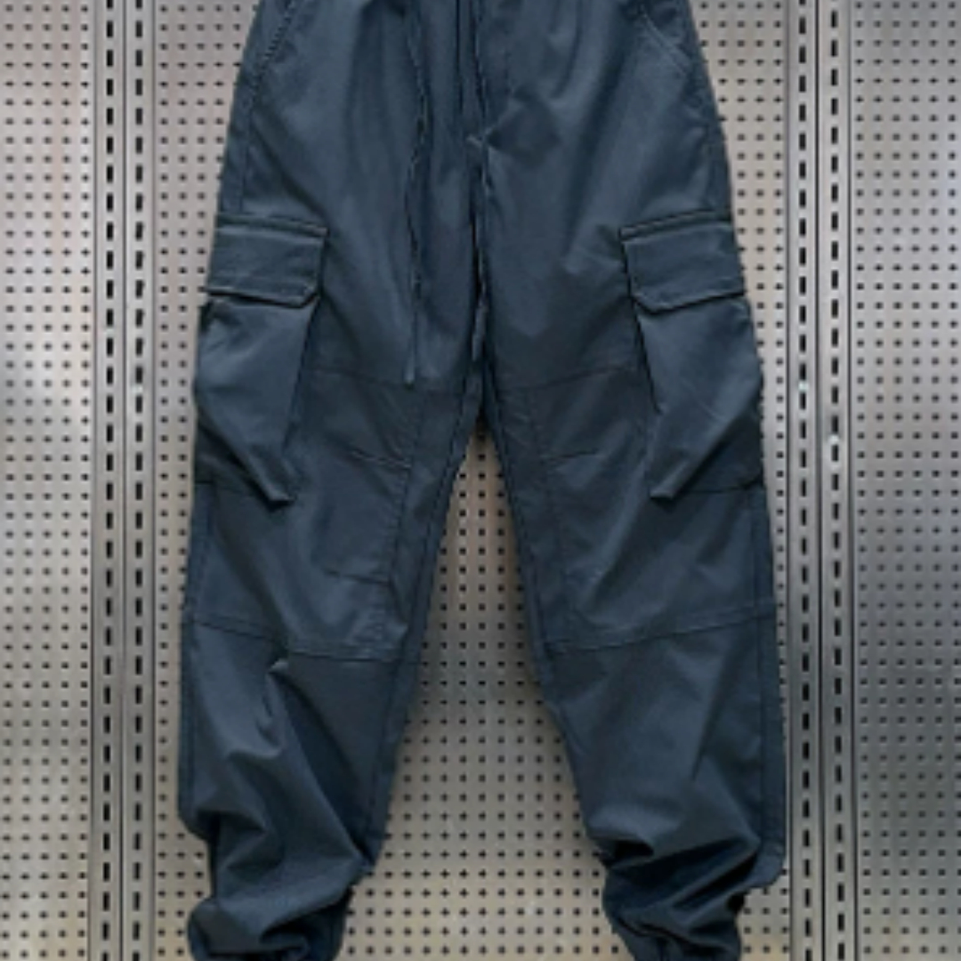 Men's Cargo Pants Trendy Brand Loose Fit Drawstring Cuffs Multiple Pockets