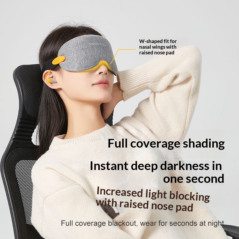 Detachable, Split-Assembly 3D Noise-Reducing Sleep Mask With Strong Light Blocking