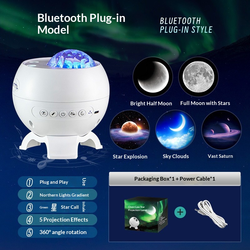 Northern Lights Starry Sky Projector, All-Over-Star Night Light For The Bedroom