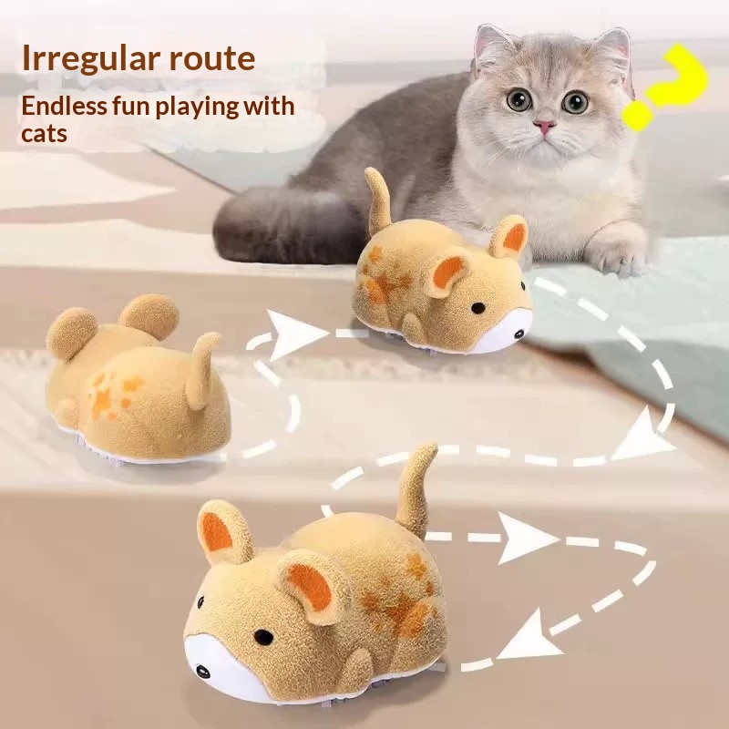 ของเล่นแมว หนูไฟฟ้าจำลองสำหรับสัตว์เลี้ยง