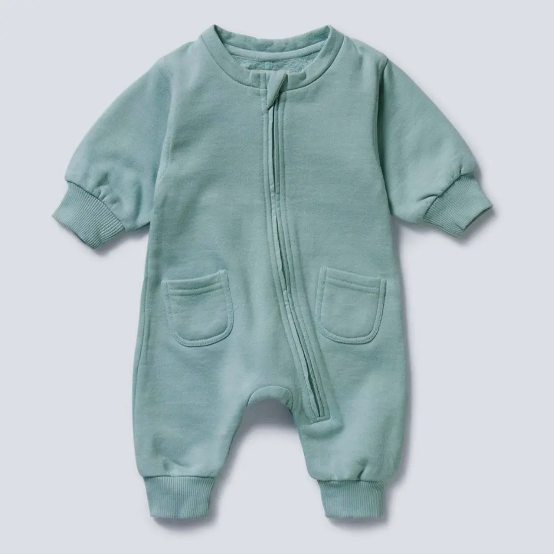 Spring Autumn Solid-color Long-sleeve Baby Onesie
