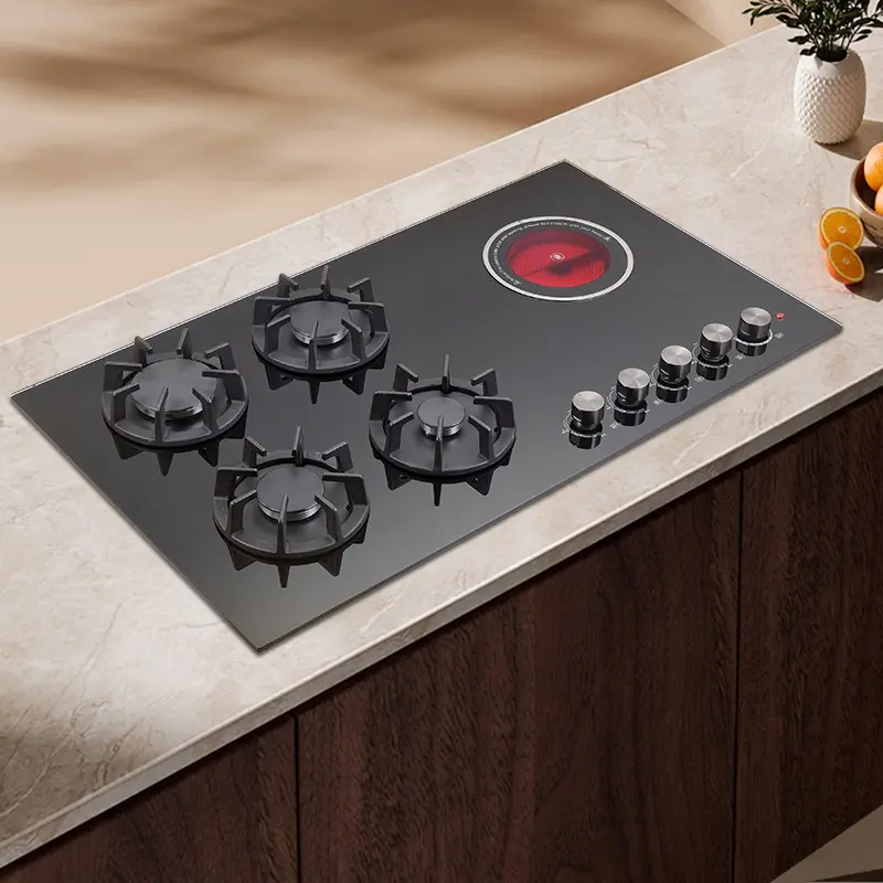 Tempered Glass All-in-One Electric Cooktop