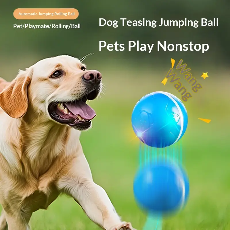 Self-Entertaining Ball Unbite Electric Remote-Controlled Jumping Dog Toy